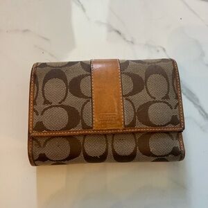 Coach Brown Monogram Wallet